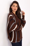 Sweter Damski Model IT-SW-93115.13 Brown - Factory Price Sweter Damski Model IT-SW-93115.13 Brown - Factory Price
