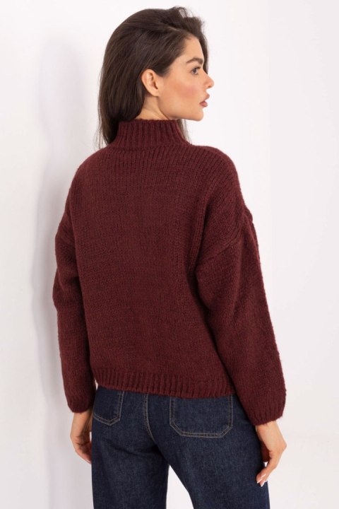 Sweter Damski Model MI-SW-WM218.02 Bordo - Italy Moda Sweter Damski Model MI-SW-WM218.02 Bordo - Italy Moda