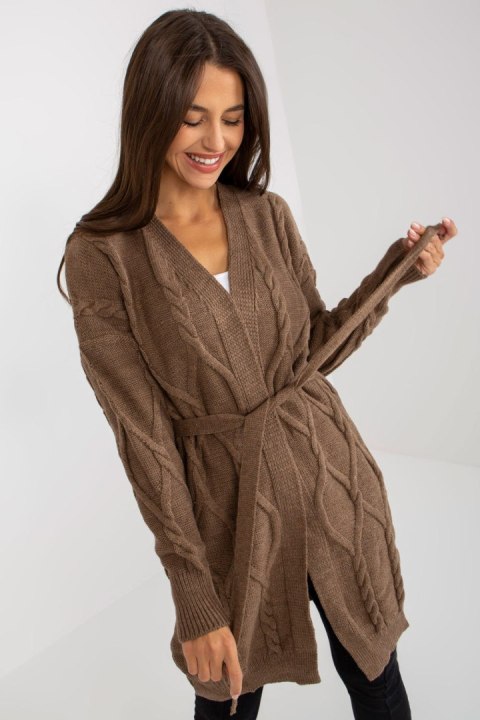 Sweter Kardigan Model LC-SW-8009.09P Brown - Rue Paris Sweter Kardigan Model LC-SW-8009.09P Brown - Rue Paris