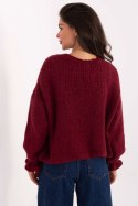 Sweter Kardigan Model MI-SW-0904.82 Bordo - Rue Paris Sweter Kardigan Model MI-SW-0904.82 Bordo - Rue Paris