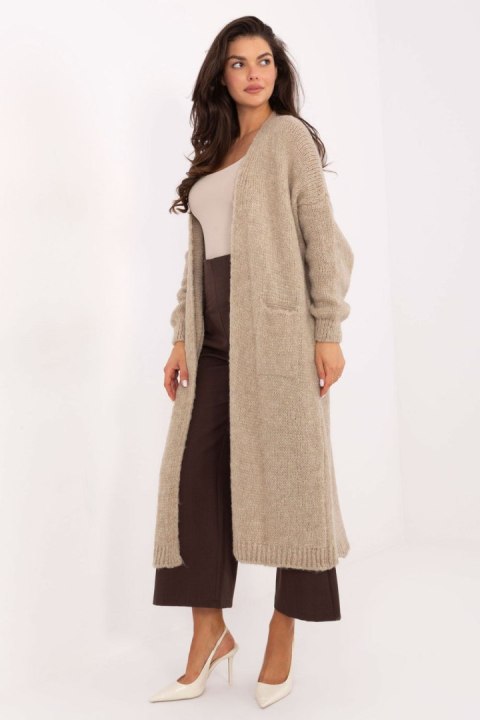 Sweter Kardigan Model MI-SW-WM6155.82 Beige - Italy Moda Sweter Kardigan Model MI-SW-WM6155.82 Beige - Italy Moda