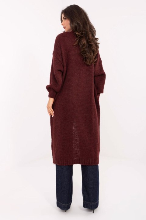 Sweter Kardigan Model MI-SW-WM6155.82 Bordo - Italy Moda Sweter Kardigan Model MI-SW-WM6155.82 Bordo - Italy Moda