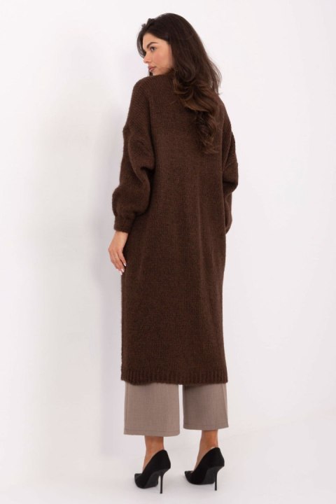 Sweter Kardigan Model MI-SW-WM6155.82 Dark Brown - Italy Moda Sweter Kardigan Model MI-SW-WM6155.82 Dark Brown - Italy Moda