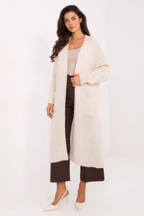 Sweter Kardigan Model MI-SW-WM6155.82 Light Beige - Italy Moda Sweter Kardigan Model MI-SW-WM6155.82 Light Beige - Italy Moda