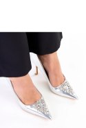 Szpilki Model Almana H8-603 Silver - Solea