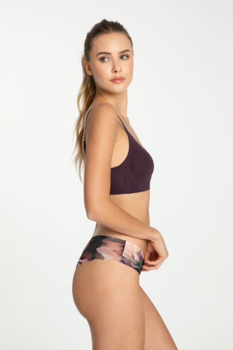 Figi Model Velvet Bloom Tanga Brasil Bakłażan - Julimex Figi Model Velvet Bloom Tanga Brasil Bakłażan - Julimex