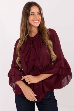 Koszula Damska Model MI-KS-92330.07 Bordo - Italy Moda