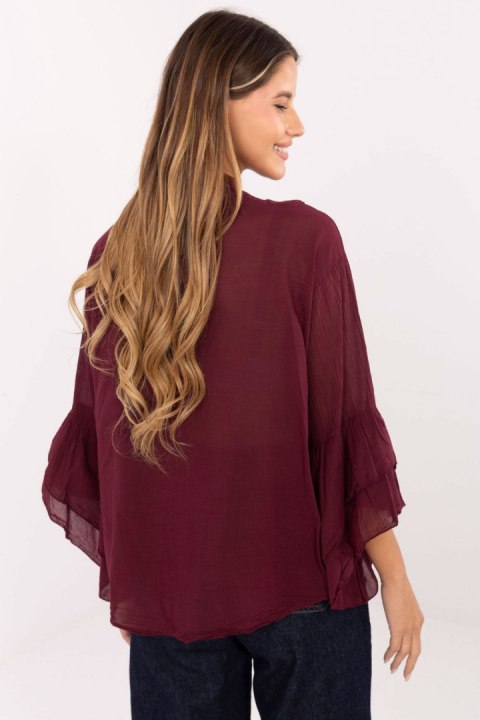 Koszula Damska Model MI-KS-92330.07 Bordo - Italy Moda
