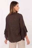 Koszula Damska Model MI-KS-92330.07 Dark Brown - Italy Moda Koszula Damska Model MI-KS-92330.07 Dark Brown - Italy Moda