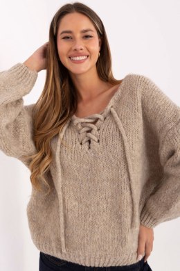 Sweter Damski Model MI-SW-0919.18 Beige - Italy Moda