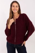 Sweter Damski Model MI-SW-3WB219.21 Bordo - Rue Paris Sweter Damski Model MI-SW-3WB219.21 Bordo - Rue Paris