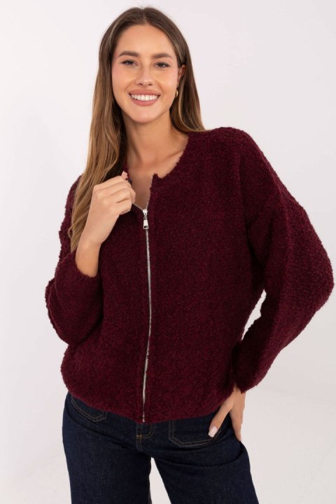 Sweter Damski Model MI-SW-3WB219.21 Bordo - Rue Paris Sweter Damski Model MI-SW-3WB219.21 Bordo - Rue Paris