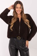 Sweter Damski Model MI-SW-3WB219.21 Dark Brown - Rue Paris Sweter Damski Model MI-SW-3WB219.21 Dark Brown - Rue Paris