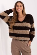 Sweter Damski Model MI-SW-WK3031.22 Dark Brown - Italy Moda
