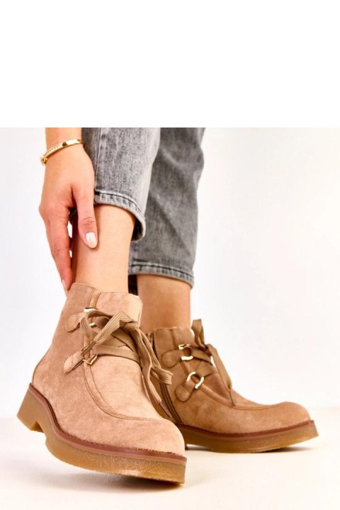 Botki Model Katrins A8226 Beige - Solea Botki Model Katrins A8226 Beige - Solea