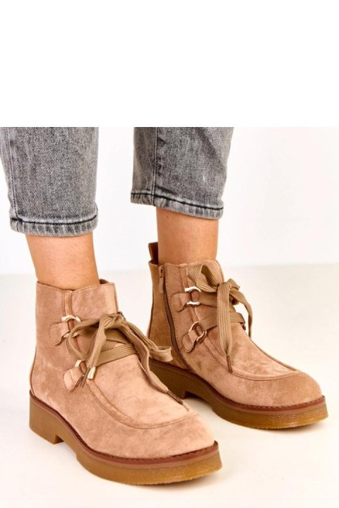 Botki Model Katrins A8226 Beige - Solea Botki Model Katrins A8226 Beige - Solea