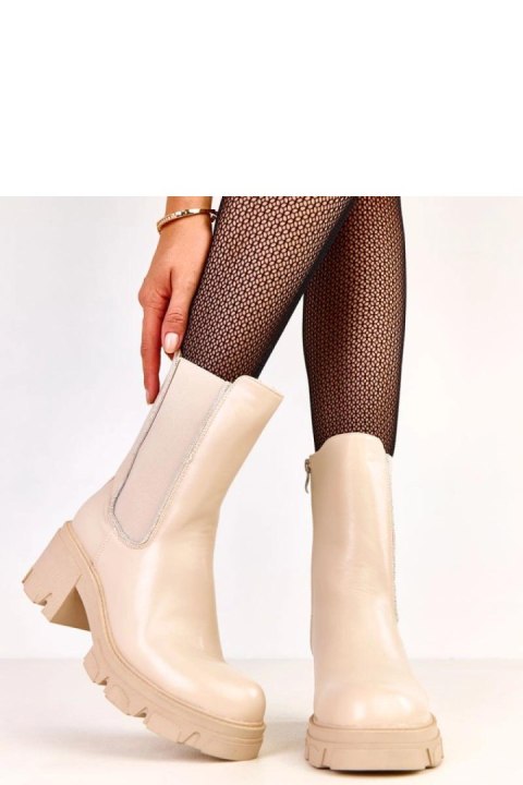 Botki Model Rimina K322 Beige - Solea Botki Model Rimina K322 Beige - Solea