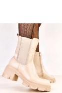 Botki Model Rimina K322 Beige - Solea Botki Model Rimina K322 Beige - Solea