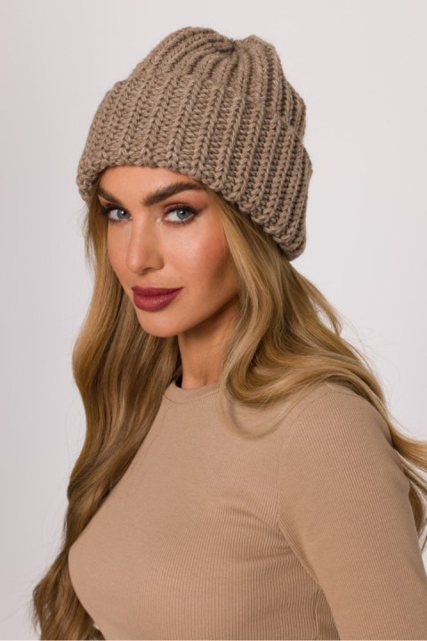 Czapka Damska Model MOE895 Beige - Moe Czapka Damska Model MOE895 Beige - Moe
