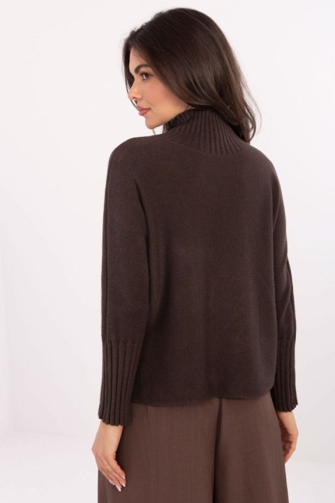 Golf Damski Model IT-SW-8003.18P Dark Brown - Rue Paris Golf Damski Model IT-SW-8003.18P Dark Brown - Rue Paris
