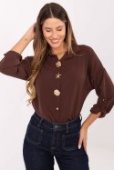 Koszula Damska Model MI-KS-4192.34 Dark Brown - Rue Paris