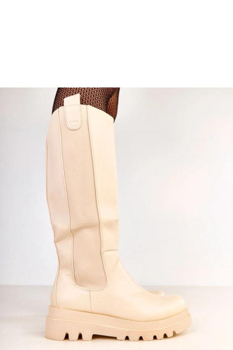 Kozaki Model Maja E8611 Beige - Solea Kozaki Model Maja E8611 Beige - Solea