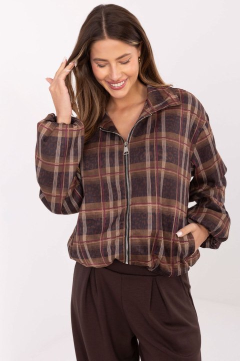 Kurtka Damska Model IT-KR-5773.23 Black/Beige - Rue Paris Kurtka Damska Model IT-KR-5773.23 Black/Beige - Rue Paris