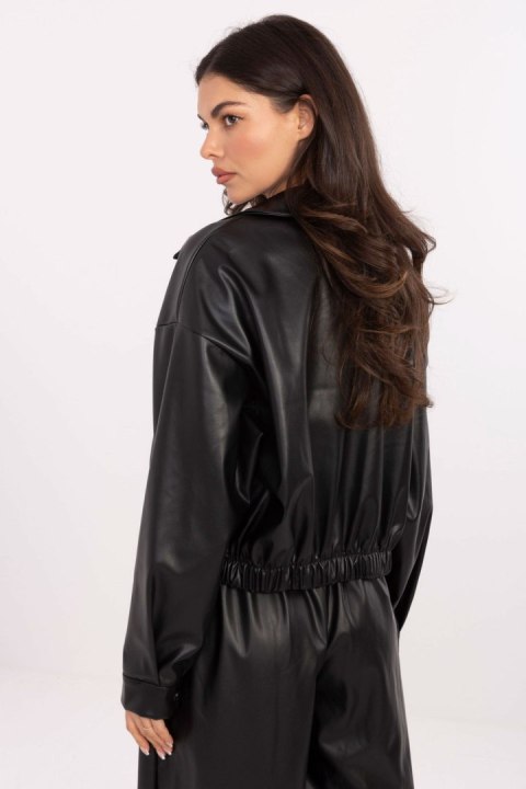 Kurtka Damska Model IT-KR-FL9707.34 Black - Rue Paris Kurtka Damska Model IT-KR-FL9707.34 Black - Rue Paris
