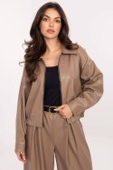 Kurtka Damska Model IT-KR-FL9707.34 Dark Beige - Rue Paris