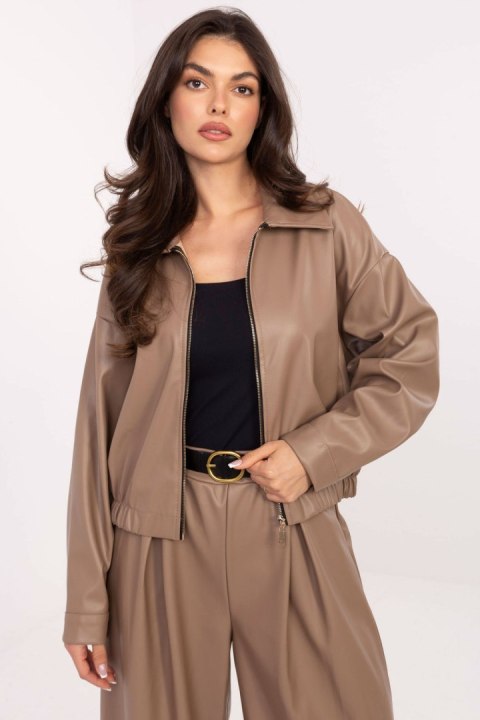 Kurtka Damska Model IT-KR-FL9707.34 Dark Beige - Rue Paris