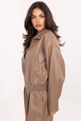 Kurtka Damska Model IT-KR-FL9707.34 Dark Beige - Rue Paris