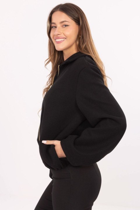 Kurtka Damska Model IT-KR-FL9725.08P Black - Rue Paris Kurtka Damska Model IT-KR-FL9725.08P Black - Rue Paris