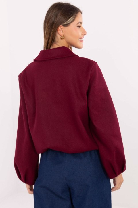 Kurtka Damska Model IT-KR-FL9725.08P Bordo - Rue Paris Kurtka Damska Model IT-KR-FL9725.08P Bordo - Rue Paris