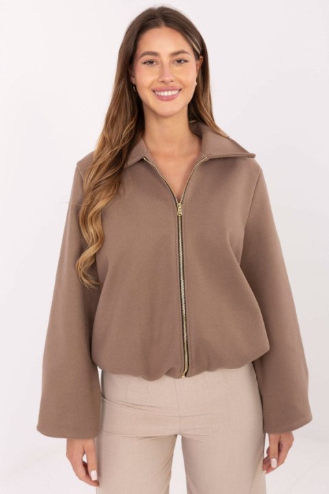 Kurtka Damska Model IT-KR-FL9725.08P Dark Beige - Rue Paris
