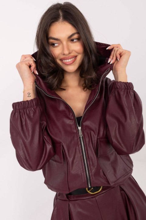 Kurtka Damska Model IT-KR-FL9729.15P Bordo - Rue Paris Kurtka Damska Model IT-KR-FL9729.15P Bordo - Rue Paris