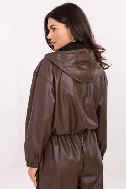 Kurtka Damska Model IT-KR-FL9729.15P Brown - Rue Paris Kurtka Damska Model IT-KR-FL9729.15P Brown - Rue Paris