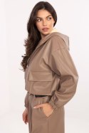 Kurtka Damska Model IT-KR-FL9729.15P Dark Beige - Rue Paris