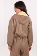 Kurtka Damska Model IT-KR-FL9729.15P Dark Beige - Rue Paris