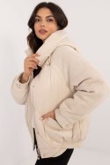 Kurtka Damska Model MBM-KR-AJ218-003.16P Light Beige - MBM Kurtka Damska Model MBM-KR-AJ218-003.16P Light Beige - MBM
