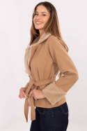 Płaszcz Damski Model IT-KR-4608.05P Camel - Rue Paris Płaszcz Damski Model IT-KR-4608.05P Camel - Rue Paris