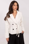 Płaszcz Damski Model IT-KR-4608.05P Ecru - Rue Paris Płaszcz Damski Model IT-KR-4608.05P Ecru - Rue Paris