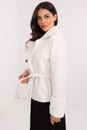 Płaszcz Damski Model IT-KR-4608.05P Ecru - Rue Paris Płaszcz Damski Model IT-KR-4608.05P Ecru - Rue Paris