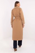 Płaszcz Damski Model IT-PL-4602.01P Camel - Rue Paris Płaszcz Damski Model IT-PL-4602.01P Camel - Rue Paris