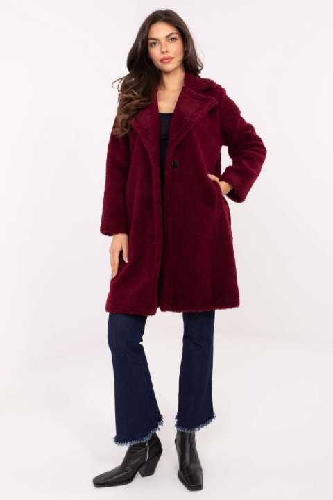 Płaszcz Damski Model IT-PL-88121.01P Bordo - Factory Price Płaszcz Damski Model IT-PL-88121.01P Bordo - Factory Price