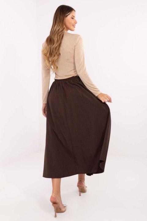 Spódnica Model IT-SD-81036.32 Dark Brown - Rue Paris Spódnica Model IT-SD-81036.32 Dark Brown - Rue Paris