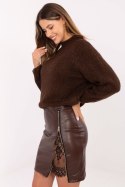 Spódnica Model IT-SD-FL3019.83 Dark Brown - Rue Paris