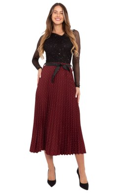 Spódnica Model MI-SD-121402.59 Bordo - Rue Paris