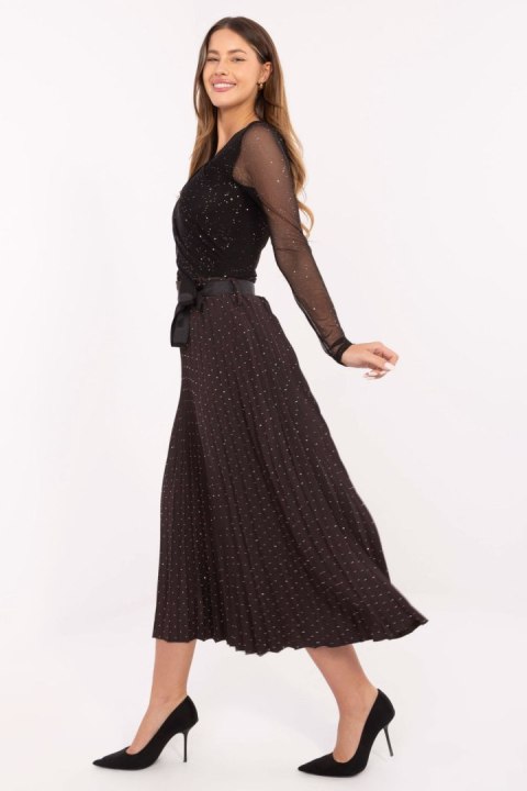 Spódnica Model MI-SD-121402.59 Dark Brown - Rue Paris Spódnica Model MI-SD-121402.59 Dark Brown - Rue Paris