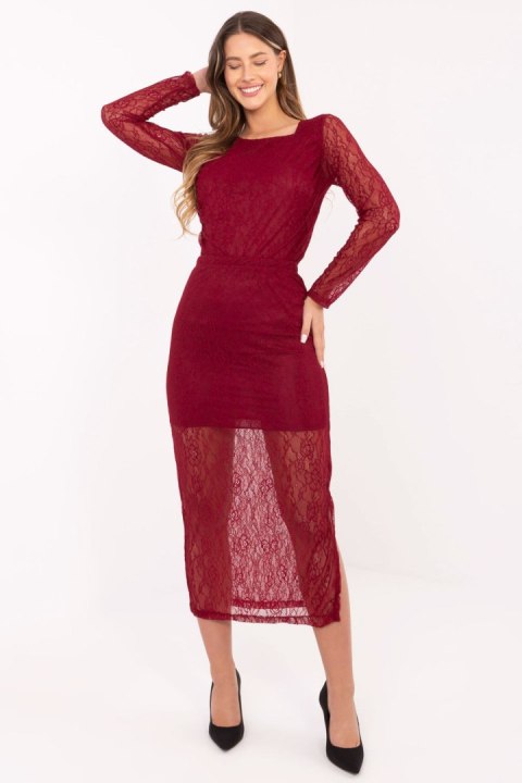 Spódnica Model MI-SD-122436.60 Bordo - Rue Paris Spódnica Model MI-SD-122436.60 Bordo - Rue Paris