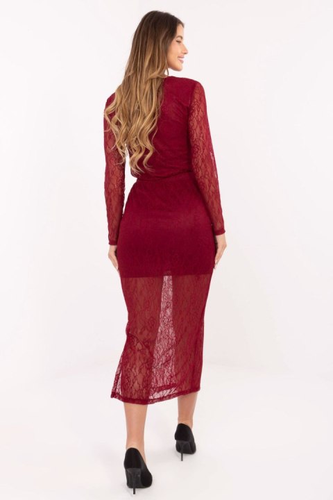 Spódnica Model MI-SD-122436.60 Bordo - Rue Paris Spódnica Model MI-SD-122436.60 Bordo - Rue Paris